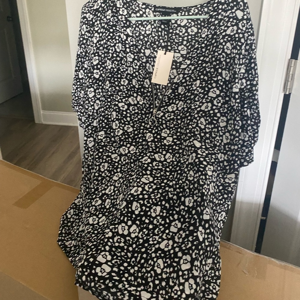 Capsule zip front blouse